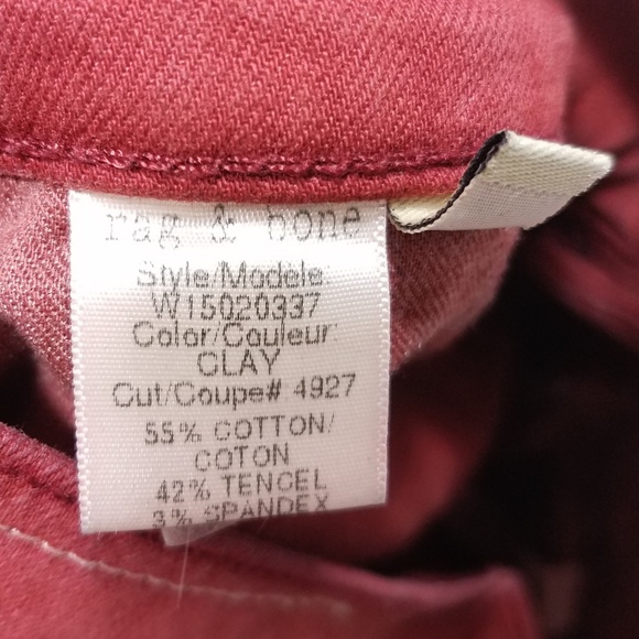 Rag & Bone Skinny Jeans Clay Rust Stretch 29 - Picture 7 of 8